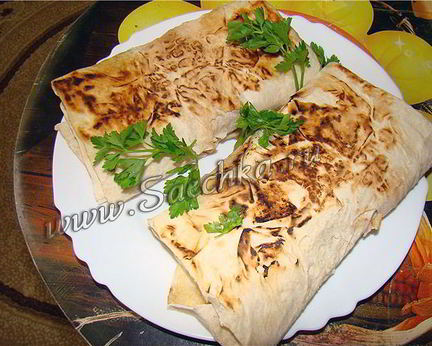 Мясо в лаваше