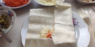 шаурма с курицей в лаваше