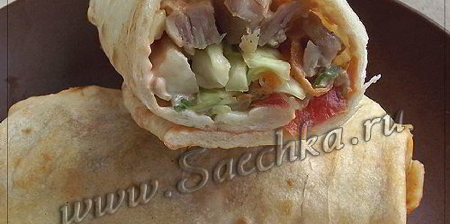 Рецепт шаурмы с курицей