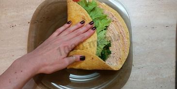 шаурма в лепешке по-домашнему