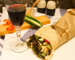 Турецкая шаурма с рыбой