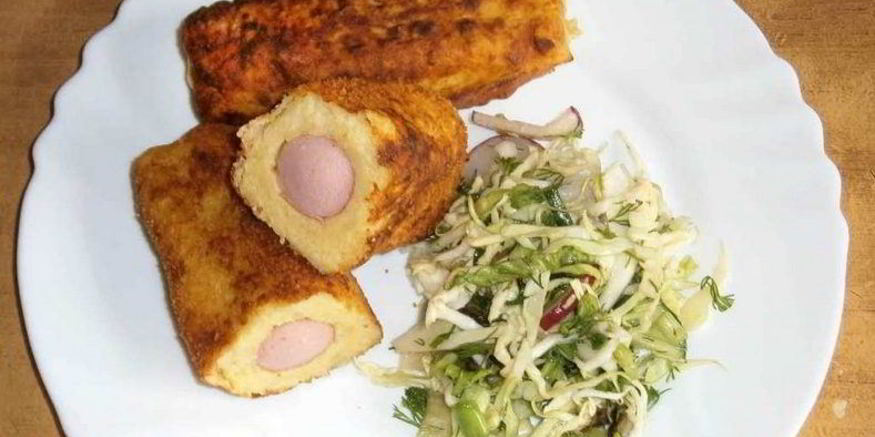 Рецепт сосисок в картофельном тесте