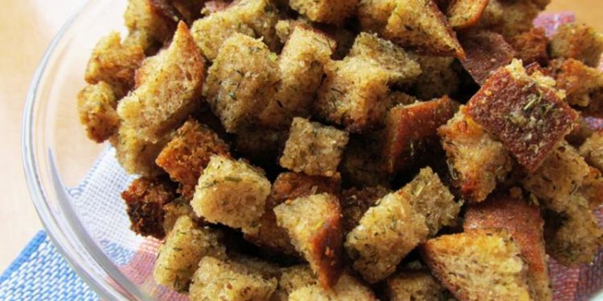 Рецепт хлебных сухариков