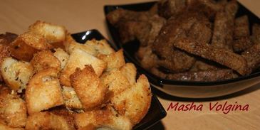 сухарики белые и черные