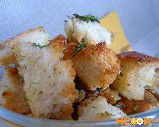 Сухарики с зеленью