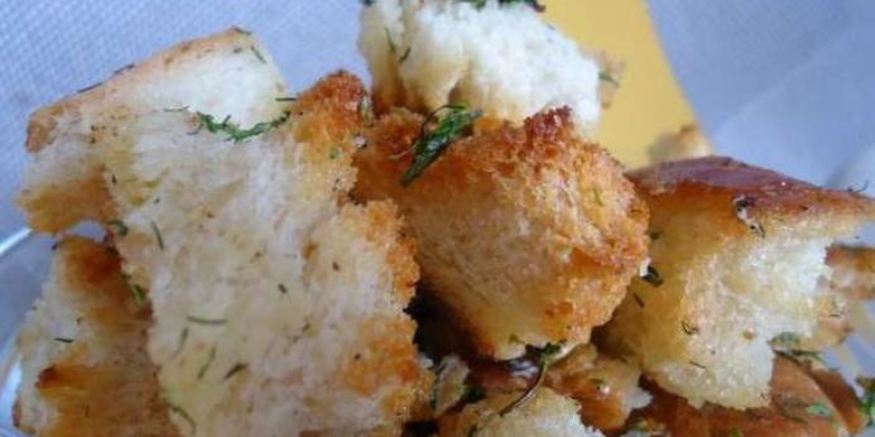 Рецепт сухариков с зеленью