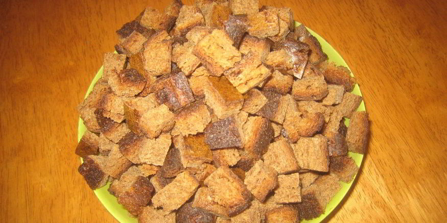 Рецепт сухариков в микроволновке