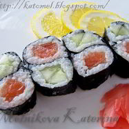 Рецепт Двойного суши-ролл Инь-Янь