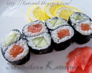 Двойной суши-ролл Инь-Янь