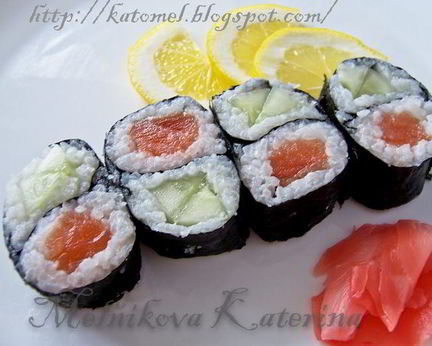 Двойной суши-ролл Инь-Янь