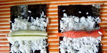двойной суши-ролл инь-янь