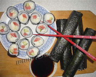 Суши с крабовыми палочками