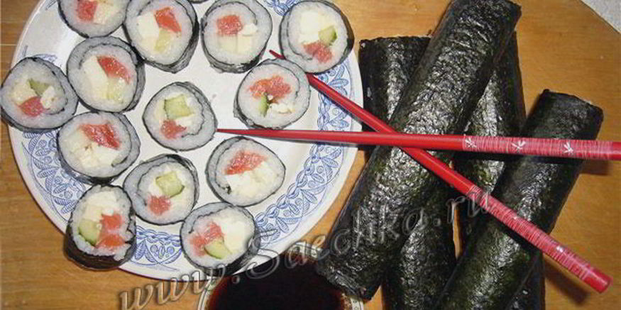 Рецепт суш с крабовыми палочками