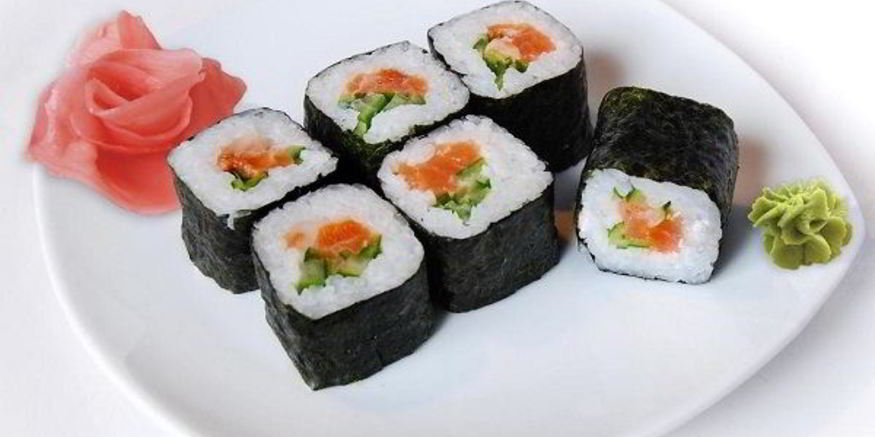 Рецепт суш с семгой и огурцом