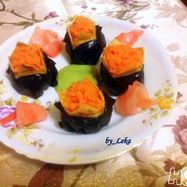 Рецепт Темари-суш с нори и японским омлетом