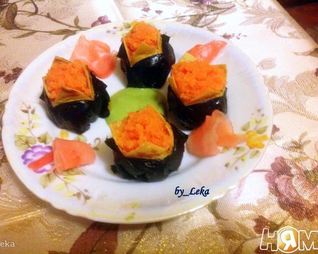 Темари-суши с нори и японским омлетом