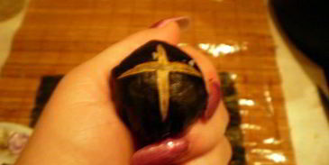 темари-суши с нори и японским омлетом