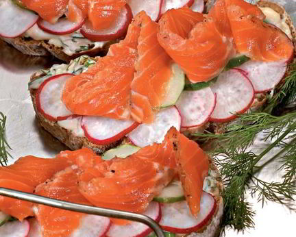 Датский открытый сэндвич