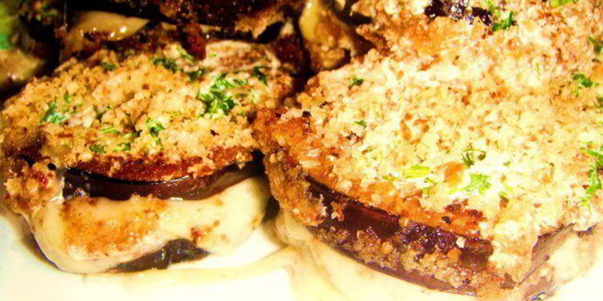 Рецепт сэндвича из баклажанов с сыром в хрустящей панировке