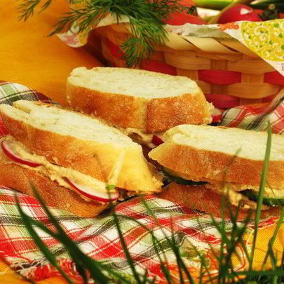 Сэндвич с яичным паштетом