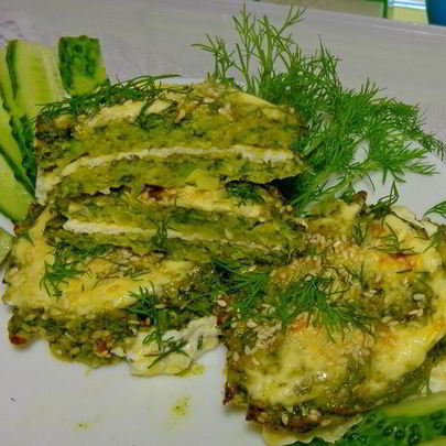 Сырно-капустный сэндвич Этюд в зеленых тонах