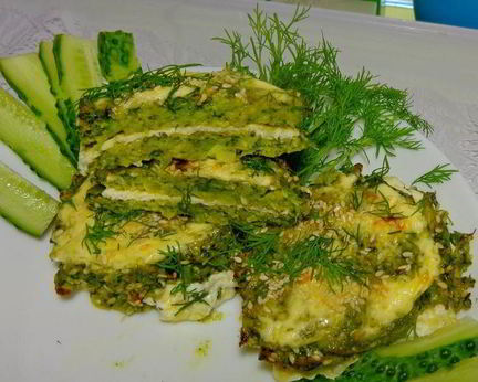 Сырно-капустный сэндвич Этюд в зеленых тонах