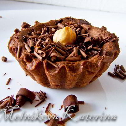 Шоколадные тарталетки с кофейно-шоколадным кремом