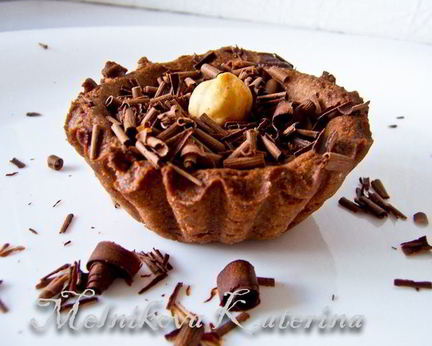 Шоколадные тарталетки с кофейно-шоколадным кремом
