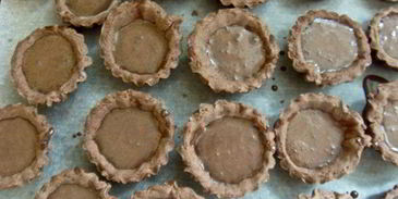 шоколадные тарталетки с кофейно-шоколадным кремом