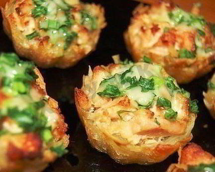 Тарталетки из картофеля с куриным филе