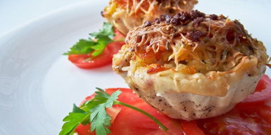 Рецепт тарталеток из куриного филе с сочной начинкой