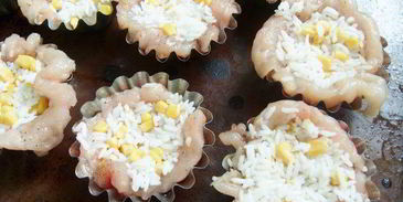 тарталетки из куриного филе с сочной начинкой