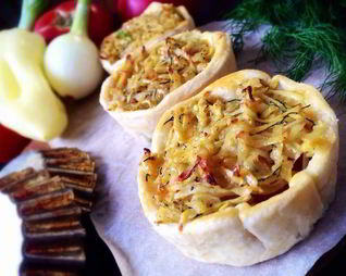 Тарталетки Пикничок с курицей и овощами