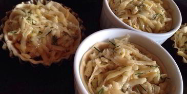 тарталетки пикничок с курицей и овощами