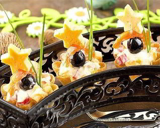 Тарталетки с крабовым мясом