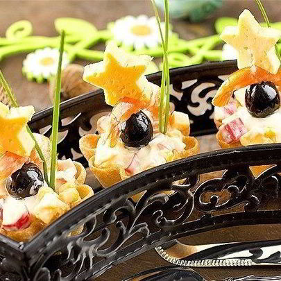 Тарталетки с крабовым мясом