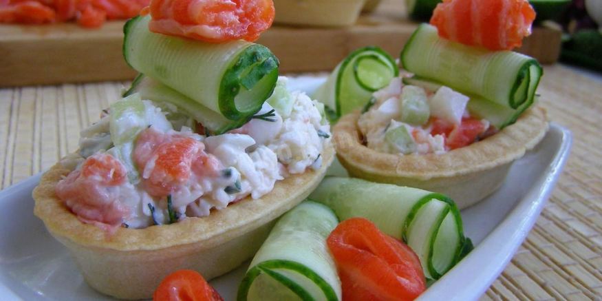 Рецепт тарталеток с красной рыбой