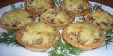 тарталетки с мясом