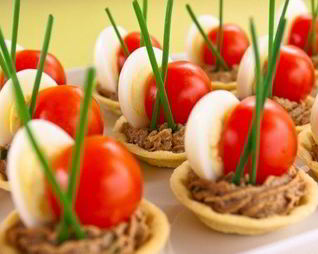 Тарталетки с печеночным муссом