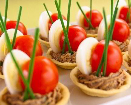 Тарталетки с печеночным муссом