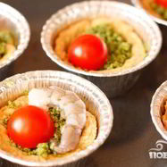 Рецепт Тарталеток с песто и креветками