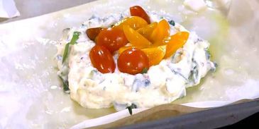 тарталетки с рикоттой и помидорами черри