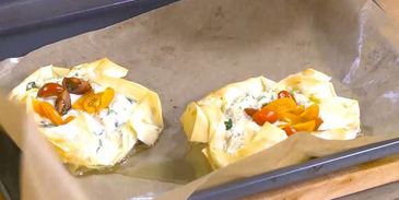 тарталетки с рикоттой и помидорами черри