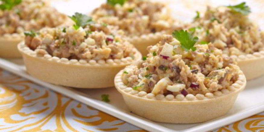 Рецепт тарталеток с рыбными консервами