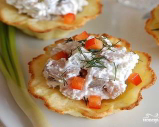 Тарталетки с селедкой