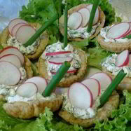 Рецепт Тарталеток с творогом и зеленью