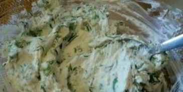 тарталетки с творогом и зеленью