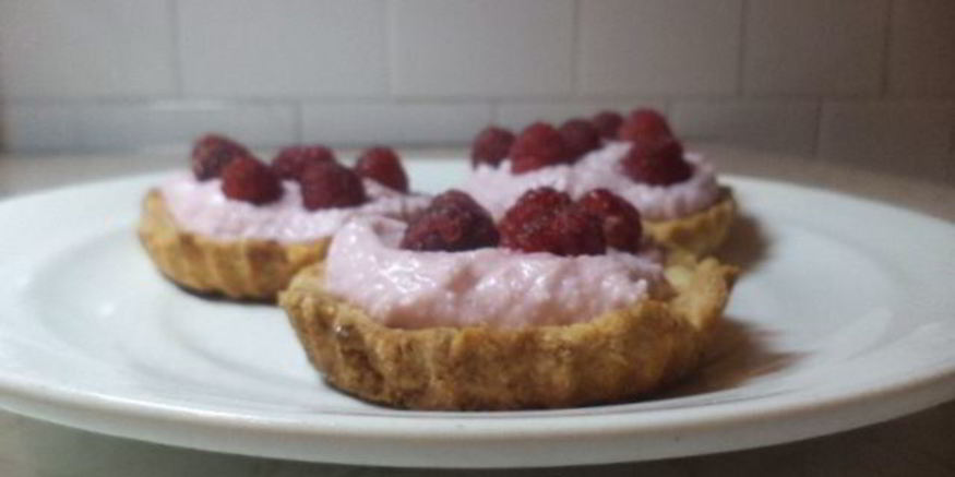 Рецепт тарталеток с творожной начинкой и малиной