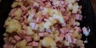 тарталетки с ветчиной и сыром