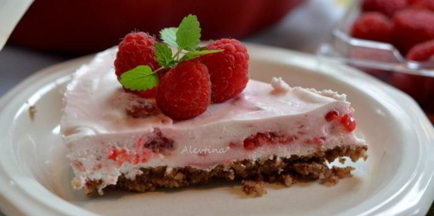 Рецепт легкого малинового тарта